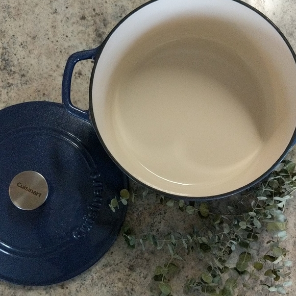 SOLD Cuisinart 5-qt Dutch Oven in Metallic Blue - Picture 2 of 4